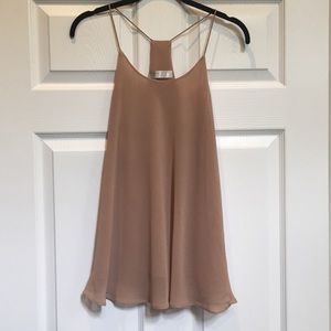 Beige chiffon tank top